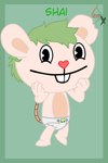 absurd_res abuniverse anthro clothed clothing diaper diaper_fetish diaper_only happy_tree_friends hi_res jameshtf male mammal mouse murid murine peekabu peekabu_(diaper) rat rodent shai_(crinklemouse) solo topless wearing_diaper