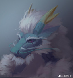 anthro beard blue_body blue_horn blue_scales facial_hair hair horn looking_aside male mouth_closed narrowed_eyes pink_eyes scales simple_background solo three-quarter_view unsigned white_beard white_facial_hair white_hair yellow_horn awaldkize mythology dragon mythological_creature mythological_scalie scalie bust_portrait hi_res portrait