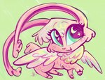 ambiguous_gender eyelashes feathered_wings feathers feral fur long_ears open_mouth open_smile paws pink_body pink_fur smile solo tail teeth toony wings 555bunnies hasbro littlest_pet_shop lps_868 angel angora_rabbit domestic_rabbit lagomorph leporid mammal oryctolagus rabbit digital_drawing_(artwork) digital_media_(artwork) hi_res