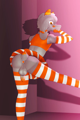 anal anal_penetration anthro armwear balls bell bell_collar bottomwear buttplug buttplug_in_ass buttplug_insertion clothed clothing collar crop_top crossdressing elbow_gloves erection femboy floppy_ears fur genitals gloves grey_body grey_fur hair handwear horn legwear looking_back male no_underwear object_in_ass orange_armwear orange_bottomwear orange_clothing orange_crop_top orange_elbow_gloves orange_eyes orange_gloves orange_handwear orange_horn orange_legwear orange_shirt orange_skirt orange_thigh_highs orange_topwear pattern_armwear pattern_bottomwear pattern_clothing pattern_elbow_gloves pattern_gloves pattern_handwear pattern_legwear pattern_skirt pattern_thigh_highs penetration penis plug_(sex_toy) plug_insertion rear_view sex_toy sex_toy_in_ass sex_toy_insertion shirt short_tail skirt solo striped_armwear striped_bottomwear striped_clothing striped_elbow_gloves striped_gloves striped_handwear striped_legwear striped_skirt striped_thigh_highs stripes tail thigh_highs topwear conditional_dnp gusta gusta_(gusta) bovid caprine goat mammal 2:3 hi_res