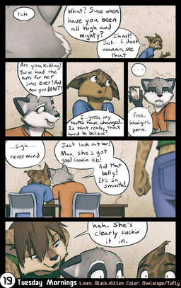 adolescent anthro caught_in_the_act cellphone clothed clothed_anthro clothed_female clothed_male clothing detailed_background dialogue ear_tuft electronics female fully_clothed fully_clothed_anthro fully_clothed_female fully_clothed_male interior_background looking_at_porn male phone pornography school shirt smile smirk text topless topless_anthro topless_female topwear tuft young young_anthro young_female young_male black-kitten conditional_dnp owlalope tuftbox katie_(black-kitten) sebastien_(black-kitten) serah_(black-kitten) toby_(black-kitten) felid feline lagomorph leporid lynx mammal procyonid rabbit raccoon artist_collaboration comic english_text hi_res brother_(lore) brother_and_sister_(lore) sibling_(lore) sister_(lore) twins_(lore)