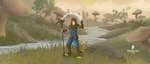 anthro fighting_pose hood hooded magic magic_user male pose solo staff weapon palehorntea bethesda_game_studios microsoft morrowind the_elder_scrolls pavur-dar felid khajiit mammal pantherine tiger 2021 7:3 absurd_res hi_res