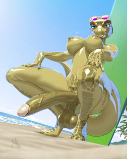 anthro areola balls beach big_balls big_breasts big_penis blue_eyes breasts crouching day erection eyewear eyewear_on_head feet foreskin genitals glans glistening glistening_areola glistening_arms glistening_balls glistening_body glistening_breasts glistening_face glistening_feet glistening_genitalia glistening_glans glistening_legs glistening_penis glistening_scales glistening_skin glistening_tail gynomorph huge_balls huge_penis humanoid_genitalia humanoid_penis hyper hyper_genitalia hyper_penis intersex looking_at_viewer looking_down nipples nude outside penis retracted_foreskin saggy_balls sand scales sea seaside smile solo spread_legs spreading sunglasses sunglasses_on_head tail thick_thighs throbbing throbbing_balls throbbing_penis vein veiny_penis water wide_hips archshen microsoft the_elder_scrolls sheev_(archshen) argonian scalie 2d_animation 4:5 animated hi_res motion_tweening short_playtime sound webm