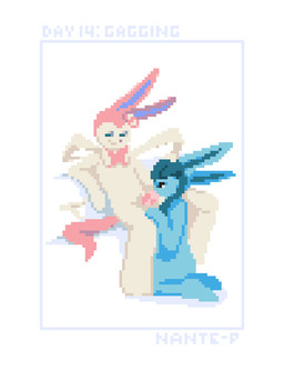 anthro anthro_on_anthro anthro_penetrated anthro_penetrating anthro_penetrating_anthro anthrofied blue_body blue_ears blue_fur blue_ribbon bodily_fluids deep_throat dominant dominant_male duo erection eyes_closed forced forced_oral fur gagging gagging_on_penis genitals kneeling_oral_position male male/male male_penetrated male_penetrating male_penetrating_male multicolored_body multicolored_fur nude_anthro oral oral_penetration penetration penis penis_in_mouth pink_body pink_bow pink_ears pink_fur pink_penis pink_tail pokemorph saliva saliva_on_penis sex simple_background sit_and_blow_position sitting smile smirk smirking_at_partner submissive submissive_male tail white_body white_fur nante-p kinktober kinktober_2025 nintendo pokemon eeveelution generation_4_pokemon generation_6_pokemon glaceon pokemon_(species) sylveon 2025 animated digital_media_(artwork) frame_by_frame pixel_(artwork) pixel_animation