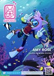 absurd_res amy_rose breasts chef_cheiro_(artist) clothing diving diving_mask english_text eulipotyphlan female hedgehog hi_res leotard mammal mask qr_code scuba sea sega sonic_the_hedgehog_(series) swimming swimming_fins swimwear text underwater url water