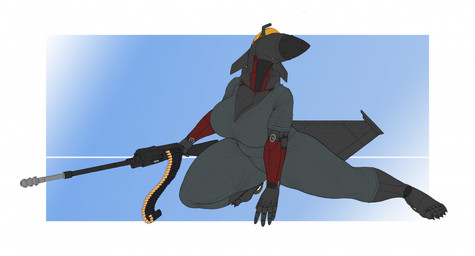 aircraft airplane anthro black_body breasts butt_wings clothed clothing cockpit curvy_figure female gun holding_gun holding_object holding_ranged_weapon holding_weapon jet jumpsuit machine machine_gun metallic_body not_furry ranged_weapon simple_background solo thick_thighs unusual_wing_placement vehicle weapon wheel wheel_feet wide_hips wings ndragon3 aeromorph living_aircraft living_machine living_vehicle robot digital_media_(artwork)