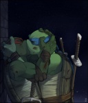 armor bald bandage belt biceps blood brick brothers bruise eyes_closed gay green_skin gripping holding katana kissing leonardo_(tmnt) male mask muscles mutant night ninja pads pose raphael_(tmnt) reptile sai scales scalie scar shell sibling sneefee standing stars sword teenage_mutant_ninja_turtles turtle vein weapon wounded
Rating: Questionable
Score: 9
User: sure-zure
Date: December 09, 2012