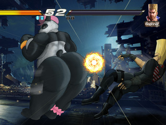 anklet anthro attack attacked big_breasts big_butt breasts butt butt_slam clothing duo female feral hat headgear headwear huge_breasts huge_butt jewelry male male/female size_difference sparks swinging_butt tail tall_hair video_game_reference weaponized_butt thebolo tekken tekken_7 panda_(tekken) paul_phoenix bear giant_panda human mammal 2019 absurd_res hi_res