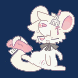 accessory black_bow blood bodily_fluids bow_tie cheek_tuft chibi clitoris covered_mouth cutlery disembodied_penis dripping duo erection eyes_closed facial_tuft female feral fork genital_fluids genitals hair_accessory hairclip head_wound kitchen_utensils long_tail male male/female one_eye_closed penis precum precum_drip red_eyes sex simple_background solo_focus tail tail_around_penis tail_fetish tail_play tail_sex tailjob tools tuft vaginal_fluids vulva white_body wounded humaki mammal murid murine rodent 1:1 alpha_channel hi_res