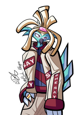 accessory anthro dreadlocks eyewear feather_hands feathers hair_accessory hair_tie khaki_pants male ring solo tail tail_feathers birb_allegro lucas_simone_miguel avian bird absurd_res hi_res