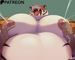 anthro big_pecs blush bodily_fluids duo lactating male male/male male_lactation musclegut muscular muscular_anthro muscular_male nipple_fetish nipple_pinch nipple_play open_mouth pec_milking pec_squeeze pecs pinch projectile_lactation teeth yongdasom epic_games fortnite oscar_(fortnite) wendell_(fortnite) canid canine canis felid mammal pantherine tiger wolf 2024 5:4 signature