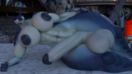 abs anthro areola beach big_breasts big_butt big_muscles big_nipples big_penis blue_body blue_scales breasts butt claws erection genitals gynomorph herm horn huge_breasts huge_penis hyper hyper_breasts hyper_genitalia hyper_penis intersex looking_at_viewer lying muscular muscular_gynomorph muscular_intersex night nipples nude penis pose scales solo thick_thighs wide_hips yellow_eyes jigjig vulgarvictor_(modeler) kroxigor_(vulgarvictor) 16:9 3d_(artwork) blender_(artwork) digital_media_(artwork) hi_res widescreen