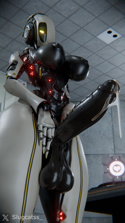 1_eye areola balls big_balls big_breasts big_penis black_nipples bodily_fluids breasts crossgender cum cum_drip cum_on_penis dripping erection ftg_crossgender fti_crossgender genital_fluids genitals glans glistening glistening_areola glistening_balls glistening_breasts glistening_genitalia glistening_glans glistening_nipples glistening_penis glowing glowing_eyes gynomorph humanoid_genitalia humanoid_penis inside intersex looking_at_viewer low-angle_view machine nipples not_furry penis saggy_balls solo thick_penis thick_thighs tile tile_ceiling tile_wall wall_(structure) yellow_eyes slugcats thiccythings_(modeler) portal_(series) valve valve_corporation glados weighted_companion_cube humanoid robot robot_humanoid 3d_(artwork) 9:16 chromatic_aberration digital_media_(artwork) hi_res watermark