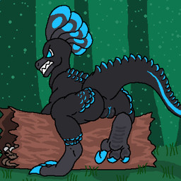 angry black_body blue_eyes butt claws feathers feet female feral forest forest_background genitals grass grey_body log nature nature_background plant pollen rear_view sickle_claw solo toe_claws tree vulva wood therealmessyroomguy1 lumina_(therealmessyroomguy1) dinosaur dromaeosaurid feathered_dinosaur feathered_scalie mammal prehistoric_species reptile rodent scalie sciurid theropod tree_squirrel 1:1 digital_media_(artwork) hi_res pixel_(artwork)