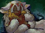 4_arms 4_ears breasts female fluffy hand_on_breast happy looking_at_viewer multi_arm multi_ear multi_limb safe_nudity solo young young_female young_humanoid killiians made_in_abyss faputa humanoid narehate absurd_res hi_res watermark