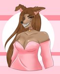 annyki0 anthro breasts canid canine canis cleavage clothed clothing female mammal solo wolf