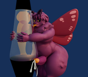 3d_nsfw antennae_(anatomy) anthro balls belly big_belly blush bodily_fluids cum ejaculation erection fur genital_fluids genitals hair hug insect_wings lamp lava_lamp licking male moobs nude overweight overweight_anthro overweight_male penis purple_body solo thick_thighs tongue tongue_out wings keeby4 keeb_the_moth arthropod domestic_silk_moth insect lepidopteran moth 2026 3d_(artwork) alpha_channel digital_media_(artwork) hi_res shaded