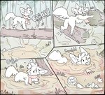 asphyxiation drowning feral forest helpless imminent_death male mud plant quicksand scarf sinking solo stuck text tree colbycat canid canine fennec_fox fox mammal true_fox comic english_text hi_res