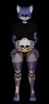 alternative_fashion anthro belly big_belly bodypaint clothing face_paint female fur fur_markings goth markings shirt stretched_underwear thong topwear underwear dogzeela_(modeler) nintendo star_fox krystal_(star_fox) markmurders canid canine fox mammal