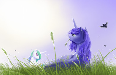 black_body black_feathers blue_body blue_feathers blue_fur blue_hair duo feathered_wings feathers female feral fur grass green_eyes green_hair hair horn lying multicolored_hair outside pink_eyes pink_hair plant royalty sky sun white_body white_fur wings grayma1k friendship_is_magic hasbro my_little_pony mythology princess_celestia_(mlp) princess_luna_(mlp) avian bird corvid corvus_(genus) crow equid equine mammal mythological_creature mythological_equine oscine passerine winged_unicorn 2012 sibling_(lore) sister_(lore) sisters_(lore)