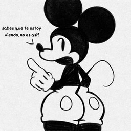 4_fingers anthro big_butt big_ears black_body bottomwear butt clothed clothing dialogue femboy fingers gesture gloves hand_gesture handwear looking_back male open_mouth raised_finger raised_index_finger rear_view round_ears shirtless_anthro shirtless_male shorts simple_background solo text thick_thighs topless topless_anthro topless_male white_background wide_hips sanco_(artist) disney mickey_mouse mammal mouse murid murine rodent 1:1 digital_drawing_(artwork) digital_media_(artwork) hi_res monochrome spanish_text translated