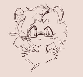 anthro arm_tuft big_eyes biped blush blush_lines cheek_tuft eye_through_hair eyelashes eyelashes_through_hair eyewear facial_tuft fluffy fluffy_fur fluffy_hair front_view fur glasses grey_background hair head_tuft long_hair looking_at_viewer male messy_hair mouth_closed nude nude_anthro round_ears shoulder_tuft simple_background small_mouth small_nose solo translucent translucent_hair tuft wearing_glasses unknown_artist pla_(alottaplaplapla) mammal northern_olingo olingo procyonid 2026 bust_portrait digital_drawing_(artwork) digital_media_(artwork) monochrome portrait sketch