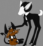 duo male ponification silly slim tail thin_calves thin_legs thin_thighs vonderdevil creepypasta hasbro my_little_pony slenderman bovid caprine caprine_demon demon goat_demon mammal