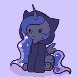 1_horn blue_hair blue_tail clothing dot_eyes eyelashes female female_feral feral grey_body grey_horn grey_wings hair hoodie horn long_hair multicolored_hair open_mouth purple_background purple_clothing purple_hair purple_hoodie purple_tail purple_topwear quadruped simple_background simple_eyes sitting solo sparkles sparkling_hair spiral_horn tail topwear two_tone_hair two_tone_tail wings nnalyart friendship_is_magic hasbro my_little_pony mythology princess_luna_(mlp) equid equine mammal mythological_creature mythological_equine winged_unicorn 1:1 2_frame_animation 2d_animation animated digital_drawing_(artwork) digital_media_(artwork) english_description hi_res paintstorm_(artwork) shaded