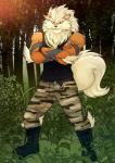 anthro anthrofied boots bottomwear clothed clothing footwear fur hair jewelry male muscular muscular_anthro muscular_male necklace orange_body orange_fur pants pokemorph shirt shoes smile solo standing tank_top topwear kahix nintendo pokemon arcanine canid canine generation_1_pokemon mammal pokemon_(species) 2017 digital_media_(artwork)