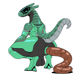 anthro anus backsack balls big_balls big_butt butt crouching feces feet genitals green_anus green_body green_eyes looking_at_viewer machine male nude pooping presenting presenting_hindquarters puffy_anus raised_tail scatplay simple_background solo tail thick_thighs wide_hips el_brapitto tyr_(tyrthesynth) android robot synth_(vader-san) digital_media_(artwork) hi_res nonbinary_(lore)