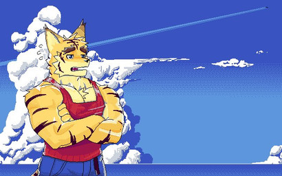 anthro blue_bottomwear blue_clothing blue_eyes bottomwear brown_body brown_fur clothing cloud crossed_arms fur male multicolored_body multicolored_fur muscular muscular_anthro muscular_male sea sky solo tail tan_body tan_fur water yellow_body yellow_fur jeoeyo morenatsu torahiko_ooshima felid mammal pantherine tiger 16:10 2026 digital_media_(artwork) oekaki widescreen