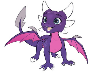 blue_eyes eyebrows facial_markings female feral forehead_markings head_markings horn markings membrane_(anatomy) membranous_wings open_mouth purple_body scales solo teeth ventral_scales wings selinaeagle activision mythology spyro_the_dragon cynder dragon mythological_creature mythological_scalie scalie 2026