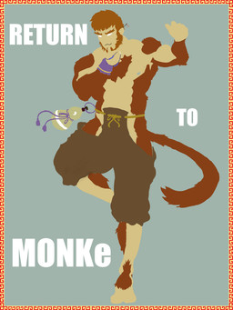 flask fur male muscular red_body red_fur tail funkcho asian_mythology chinese_mythology east_asian_mythology mythology haplorhine humanoid mammal monkey primate 3:4 flat_colors hi_res meme