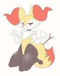 ambiguous_gender anthro fur looking_at_viewer red_eyes simple_background solo stick_in_tail thick_thighs yellow_body yellow_fur hidden-cat nintendo pokemon braixen generation_6_pokemon pokemon_(species) hi_res