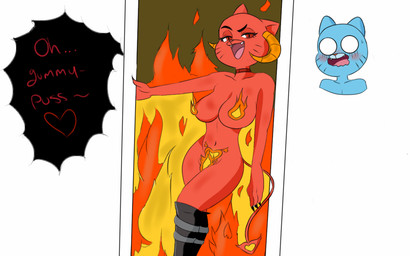 2_horns 4_fingers age_difference alternate_form anthro aroused big_breasts big_eyes big_mouth_(anatomy) biped black_claws black_eyebrows black_markings black_speech_bubble blue_body blue_ears blue_fur blue_markings blush blush_lines blushing_profusely bodily_fluids boots bovid_horn breasts caprine_horn choker claws clothing collarbone convenient_censorship curved_horn curvy_figure dialogue doorway duo ellipsis empty_eyes extended_arm eyebrows eyelashes facial_markings fangs female finger_claws fingers fire fire_crotch footwear front_view fur glistening glistening_eyes goat_horn half-closed_eyes head_markings heart_after_text heart_symbol heart_tattoo horn humanoid_hands imminent_incest imminent_sex iris jewelry leaning leaning_backward light_body light_fur looking_at_another looking_at_viewer male markings mature_anthro mature_female monotone_breasts mostly_nude mostly_nude_anthro mostly_nude_female multicolored_boots multicolored_clothing multicolored_footwear multicolored_shoes muzzle_(marking) narrowed_eyes navel necklace nude nude_anthro nude_male older_female open_mouth open_smile pet_name pink_tongue pointy_ears pointy_speech_bubble pose prick_ears pupils raised_eyebrow red_blush red_body red_breasts red_choker red_ears red_eyes red_fur red_jewelry red_markings red_necklace red_nose red_tail red_text round_ears shocked shoes smile smiling_at_viewer snout spade_tail speech_bubble standing standing_in_doorway sweat sweatdrop tail talking_to_another tan_horn tattoo teeth text text_with_heart thick_eyelashes thick_thighs tongue two_tone_boots two_tone_clothing two_tone_footwear two_tone_shoes whisker_markings white_eyes white_sclera wide_eyed womb_tattoo yellow_heart young young_anthro young_male younger_male sketchnshade cartoon_network the_amazing_world_of_gumball gumball_watterson nicole_watterson domestic_cat felid feline felis mammal succubus 16:10 2025 digital_drawing_(artwork) digital_media_(artwork) english_text widescreen mother_(lore) mother_and_child_(lore) mother_and_son_(lore) parent_(lore) parent_and_child_(lore) parent_and_son_(lore) son_(lore)