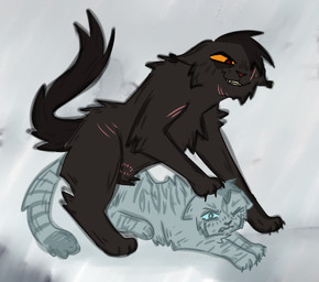 duo feral forced male male/male rape sex toony breezepawlt warriors_(book_series) breezepelt_(warriors) jayfeather_(warriors) domestic_cat felid feline felis mammal hi_res