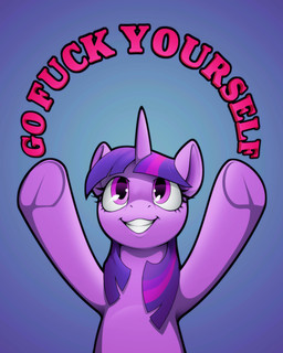 blue_background female feral hooves horn looking_up profanity raised_hoof simple_background smile solo underhoof darkdoomer friendship_is_magic hasbro my_little_pony mythology twilight_sparkle_(mlp) equid equine mammal mythological_creature mythological_equine unicorn absurd_res hi_res