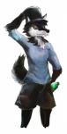 anthro beverage black_body black_fur black_nose black_sclera bottomwear clothed clothing fur hat headgear headwear male shorts simple_background soda solo top_hat white_background white_body white_fur yellow_eyes plive sprite_(soda) thehuskyk9 canid canine canis domestic_dog husky mammal nordic_sled_dog spitz absurd_res digital_media_(artwork) digital_painting_(artwork) hi_res portrait three-quarter_portrait