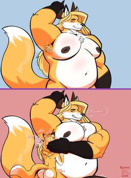 age_difference anthro armpit_fetish armpit_hair armpit_lick armpit_play armpit_sniffing armpit_tuft belly big_muscles big_pecs big_penis big_tail blonde_hair bodily_fluids body_hair body_worship bubble_butt butt dominant dominant_male duo femboy fur genitals hair horn huge_penis humping hyper hyper_genitalia hyper_penis larger_dom larger_male licking long_hair male mature_male mostly_offscreen_penis muscular muscular_male musk_play musk_sniffing musk_worship musky_armpit nipples onomatopoeia orange_body orange_fur overweight overweight_male pec_squish pecs penis pushing_head raised_arm scent_play size_difference smaller_male smile sniffing sound_effects speech_bubble submissive submissive_male sweat sweatdrop sweaty_armpit sweaty_armpit_crease sweaty_armpit_hair tail text thick_arms tongue two_panel_image bjyord bjyord_(fursona) lor canid canine fox mammal absurd_res hi_res father_(lore) father_and_child_(lore) father_and_son_(lore) incest_(lore) parent_(lore) parent_and_child_(lore) parent_and_son_(lore) son_(lore)