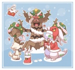 2027_(artist) 3_fingers 3_toes :d :o all_fours alternate_color antler barefoot bell black_eyes black_skin blue_background blue_skin blush boot bow box canine cervine christmas christmas_tree chubby clothed clothing coat cosplay cute dog dragon feral flying footwear fur furfrou ghost gift goo goodra goomy grasp green_eyes half-closed_eyes half-dressed happy hat headgear holding holidays horn inside looking_down looking_up nintendo nude open_mouth ornament plain_background plant pokéball pokémon poodle pumpkaboo raised_arm red_eyes red_nose reindeer rudolph santa_hat scarf shadow sharp_teeth shiny shocked sitting size_difference slime smile snow snowman spirit standing star sweat teeth tongue tree trevenant video_games white_fur wood yellow_eyes young
Rating: Safe
Score: 4
User: toh
Date: December 23, 2013