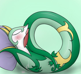 2_penises animal_genitalia animal_penis autofellatio blush bodily_fluids cum cum_on_ground eyes_closed feral genital_fluids genitals green_background green_body hemipenes male masturbation multi_genitalia multi_penis nude oral oral_masturbation penile penile_masturbation penis rock simple_background solo pandashorts nintendo pokemon generation_5_pokemon pokemon_(species) reptile scalie serperior snake 2015