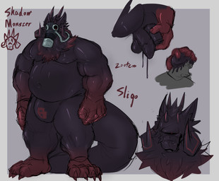drone foreskin gas_mask genitals latex lock_symbol male mask overweight overweight_male penis solo transformation demonrat sligo_(demonrat) goo_creature monster absurd_res hi_res