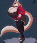 anthro big_breasts biped breasts clothed clothing collar curvy_figure female footwear high_heels horn huge_breasts makeup mature_anthro mature_female nipple_outline platform_footwear platform_heels shoes solo standing tail thick_thighs voluptuous pillowymounds venus_(djpuppeh) sergal hi_res