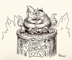 anthro armor belly bottomwear clothing duo headgear helmet holidays hug male male/male navel overweight overweight_male shirt shorts sitting topwear jwbalsley valentine's_day chester_the_rat stinky_the_rat mammal murid murine rat rodent 2026 hi_res