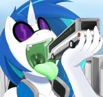 anthro anthrofied blue_hair bodily_fluids bus commercial_vehicle eyewear female fur glasses green_tongue hair holding_bus holding_object holding_vehicle horn imminent_vore macro open_mouth public_transportation saliva solo tongue vehicle vehicle_for_hire white_body white_fur angelthecatgirl hasbro my_little_pony mythology dj_acid fan_character equid equine mammal mythological_creature mythological_equine unicorn hi_res