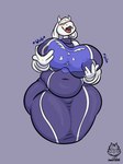 3:4 anthro belly_overhang big_breasts blush bodily_fluids boss_monster_(undertale) bovid breast_grab breast_squeeze breasts caprine clothed clothing curvy_figure digital_media_(artwork) dress fangs female floppy_ears goat hand_on_breast hi_res holding_breast horn huge_breasts imafetish lactating lactating_through_clothing lidded_eyes lop_ears mammal mature_female milk navel_outline nipple_outline open_mouth potbelly slightly_chubby smile solo squeezing sweater teeth thick_thighs tight_clothing tight_dress toony topwear toriel turtleneck undertale undertale_(series) uvula wet wet_clothing white_body wide_hips