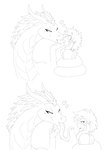 anthro coiling deep_kiss duo female feral intersex intersex/female intersex/male long_tongue male male/female tail tail_around_partner tail_coil tongue dktorzi mythology twokinds lady_nora_(twokinds) trace_legacy dragon human humanoid mammal mythological_creature mythological_scalie scalie hi_res monochrome