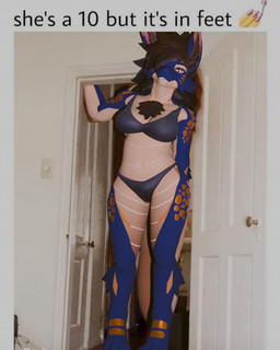 anthro athletic athletic_anthro biped black_bra black_clothing black_panties black_underwear blue_body bra breasts brown_hair caption clothed clothed_anthro clothed_female clothing countershading door door_handle doorknob doorway emoji eyebrows eyelashes female front_view fur grin grinning_at_viewer hair looking_at_viewer markings multicolored_body navel orange_eyes panties smile smiling_at_viewer solo tall_female teeth text underwear wall_(structure) peej_the_dragon mythology she's_a_10_but_it's_in_feet ashbeast dragon furred_dragon furred_scalie mythological_creature mythological_scalie scalie 3d_(artwork) blender_(artwork) digital_media_(artwork) hi_res meme