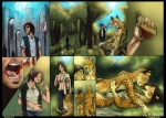 2013 animal_genitalia anthro anthro_on_anthro blue_eyes bottle bottomwear breasts brown_hair city clothed clothing comic container darksilver detailed_background drinking erection eye_contact eyes_closed felid female feranya forest from_front_position fur gender_transformation genitals grass green_eyes group hair human_to_anthro leopard looking_at_another lying male male/female mammal markings missionary_position nipples nude on_back open_mouth outside pantherine pants park partially_clothed penetration penis plant potion public sex sheath shirt sign smile species_transformation spots spotted_body spotted_fur tail tongue topless topwear transformation tree vaginal vaginal_penetration vest yellow_body yellow_fur