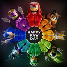 5_toes anthro barefoot blue_body clothing feet female foot_fetish gloves green_body group handwear male red_body smile soles text toes white_clothing white_gloves white_handwear feetymcfoot idw_publishing paw_day sega sonic_boom sonic_riders sonic_the_hedgehog_(comics) sonic_the_hedgehog_(idw) sonic_the_hedgehog_(series) jet_the_hawk knuckles_the_echidna leo_(feetymcfoot) miles_prower sonic_the_hedgehog sticks_the_jungle_badger surge_the_tenrec wave_the_swallow accipitrid accipitriform afrosoricid avian badger bird canid canine domestic_cat echidna eulipotyphlan felid feline felis fox hedgehog hirundinid mammal monotreme mustelid musteline oscine passerine swallow_(bird) tenrec 1:1 3d_(artwork) absurd_res digital_media_(artwork) hi_res